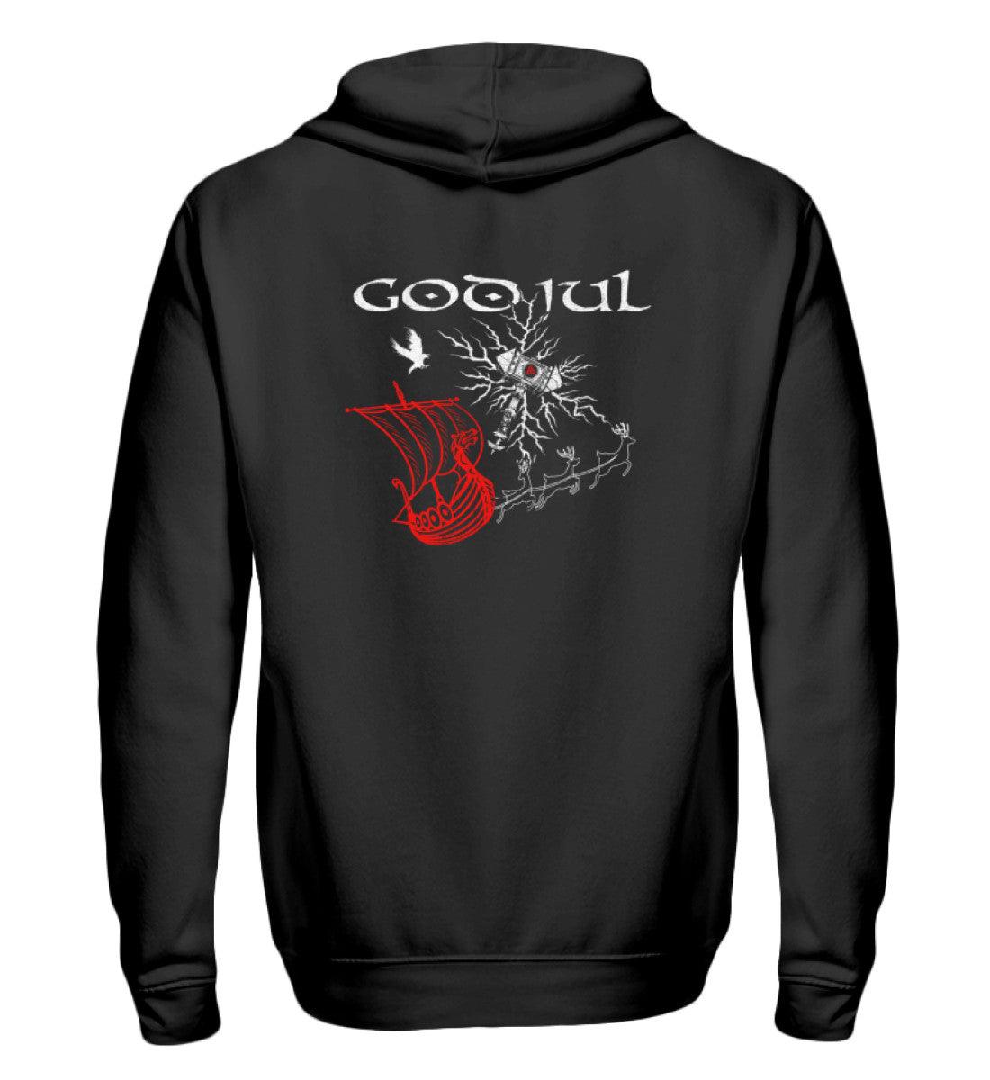 ⚡ Zipp-Hoodie „God Jul – Nordische Weihnachten“ ⚡ - Nordic Viking Wear