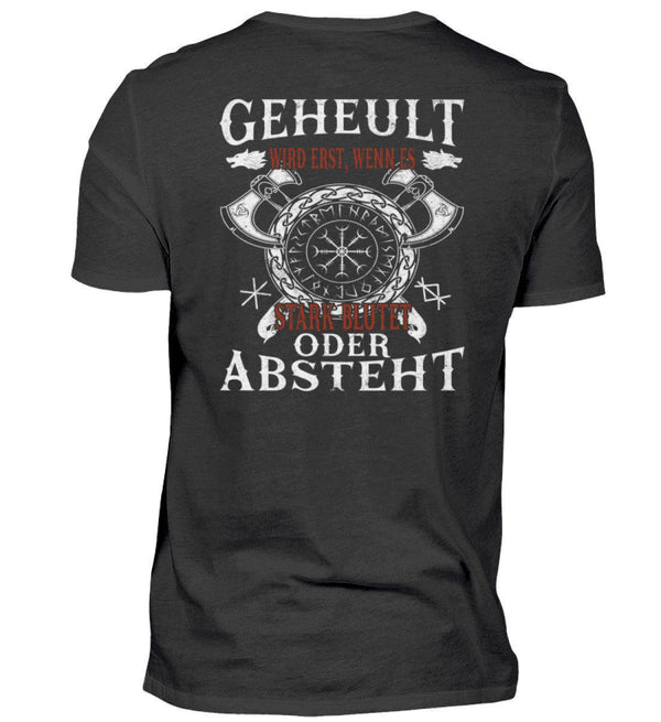 Lustiges Wikinger Premiumshirt – Humorvolles Viking T-Shirt mit witzigem Spruch und Helm of Awe - Nordic Viking Wear