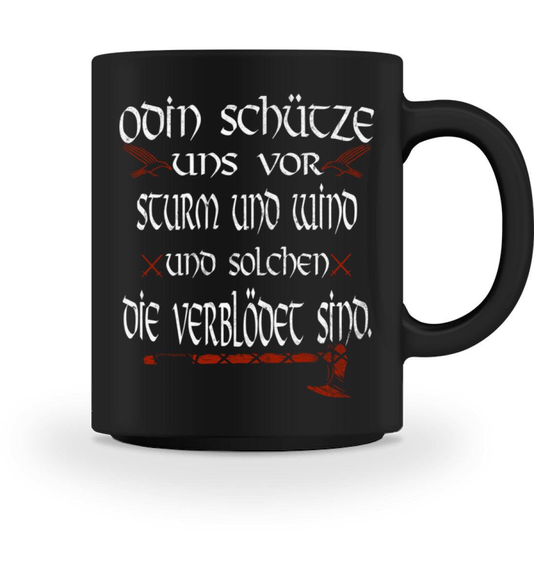 Wikinger Tasse mit Odin-Spruch – "Odin schütze uns vor Sturm und Wind" - Nordic Viking Wear