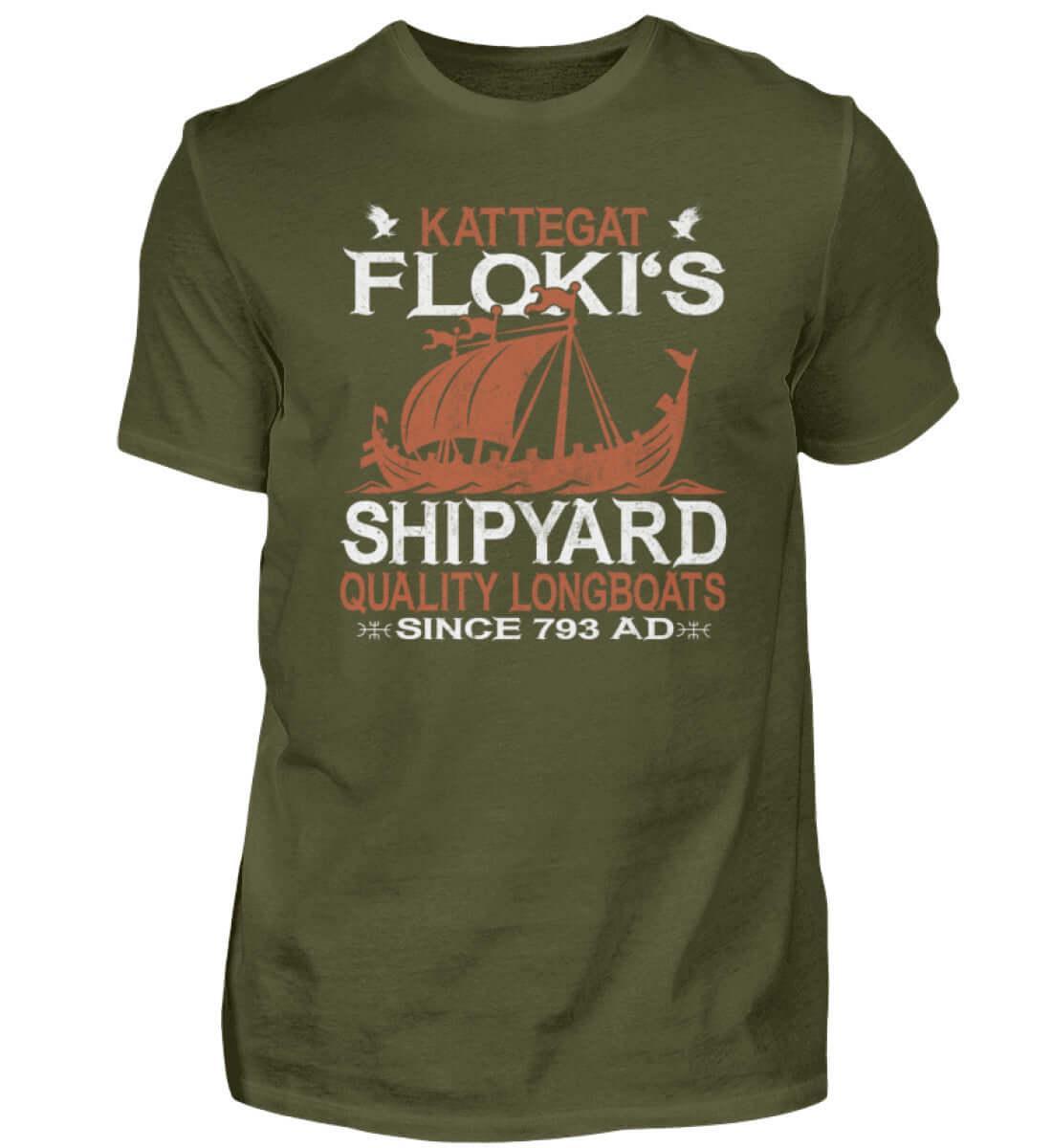 "Kattegat Floki's Shipyard" T-Shirt – Ehre die Kunst des Schiffbaus - Nordic Viking Wear