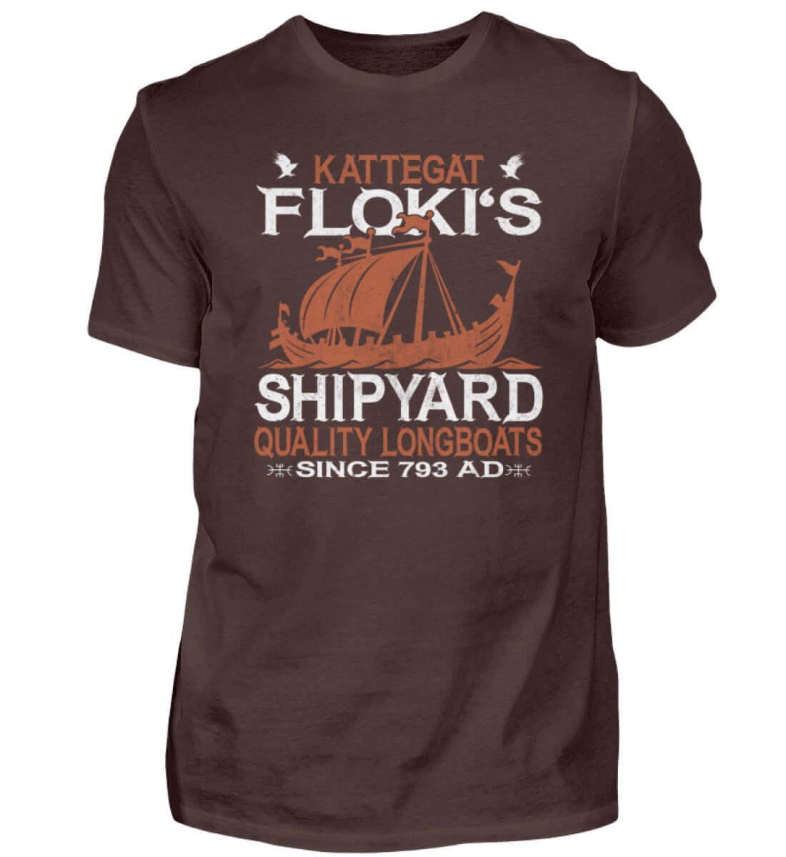 "Kattegat Floki's Shipyard" T-Shirt – Ehre die Kunst des Schiffbaus - Nordic Viking Wear