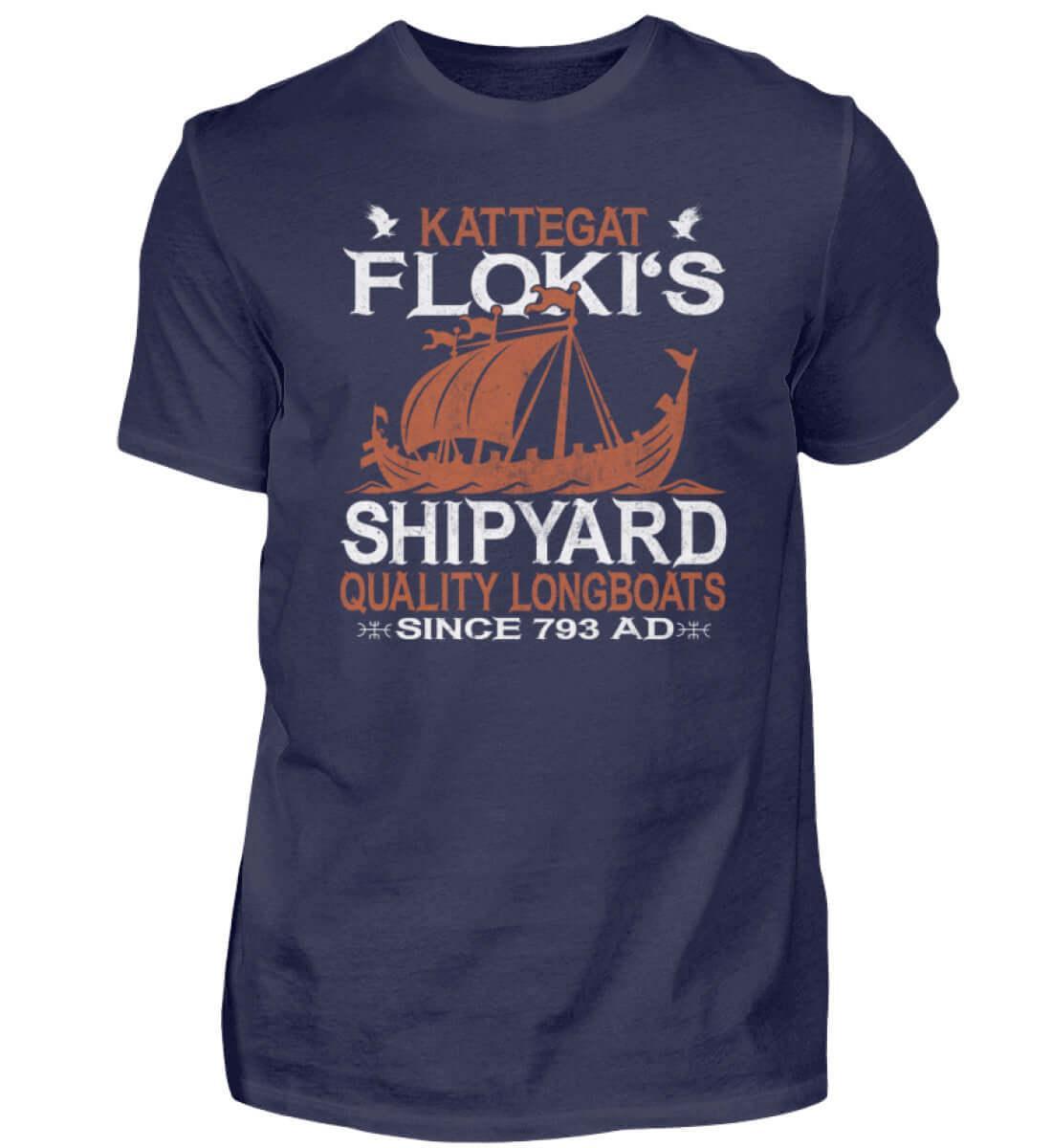 "Kattegat Floki's Shipyard" T-Shirt – Ehre die Kunst des Schiffbaus - Nordic Viking Wear