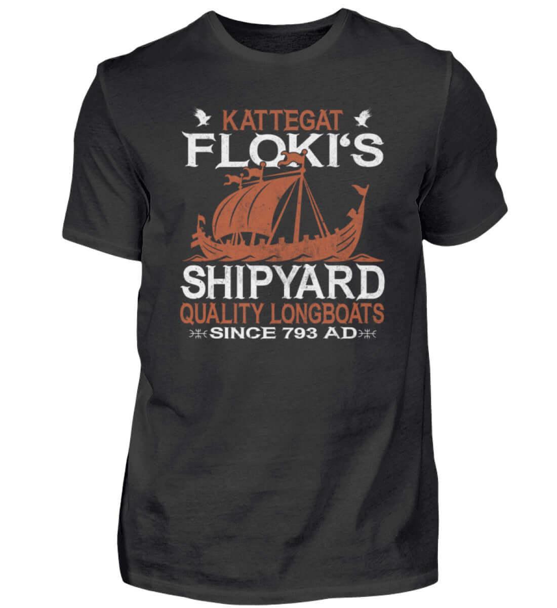 "Kattegat Floki's Shipyard" T-Shirt – Ehre die Kunst des Schiffbaus - Nordic Viking Wear