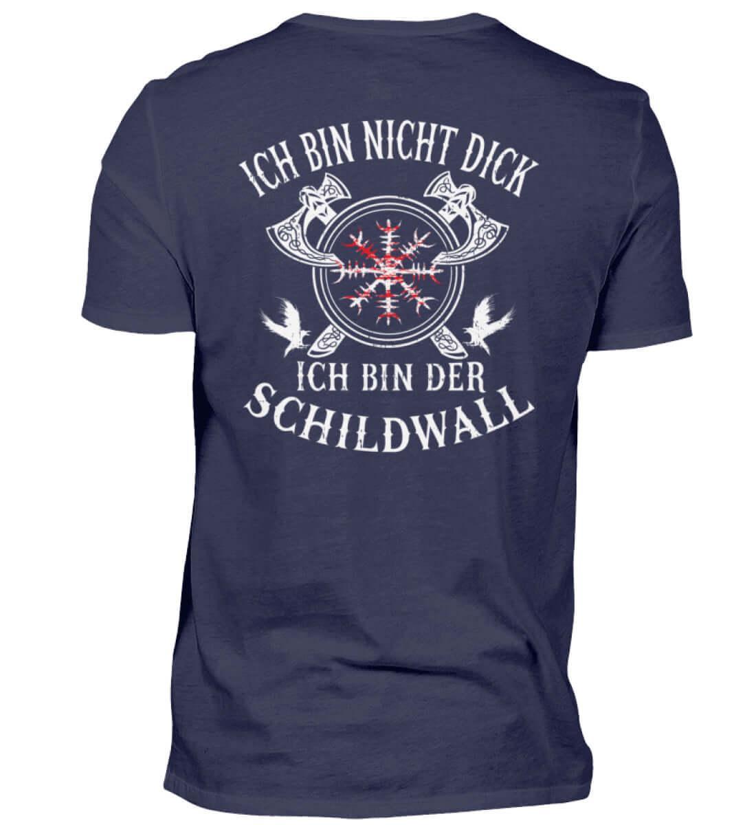 Wikinger T-Shirt 'Ich bin der Schildwall' – Stolz und Schutz mit dem Helm of Awe - Nordic Viking Wear