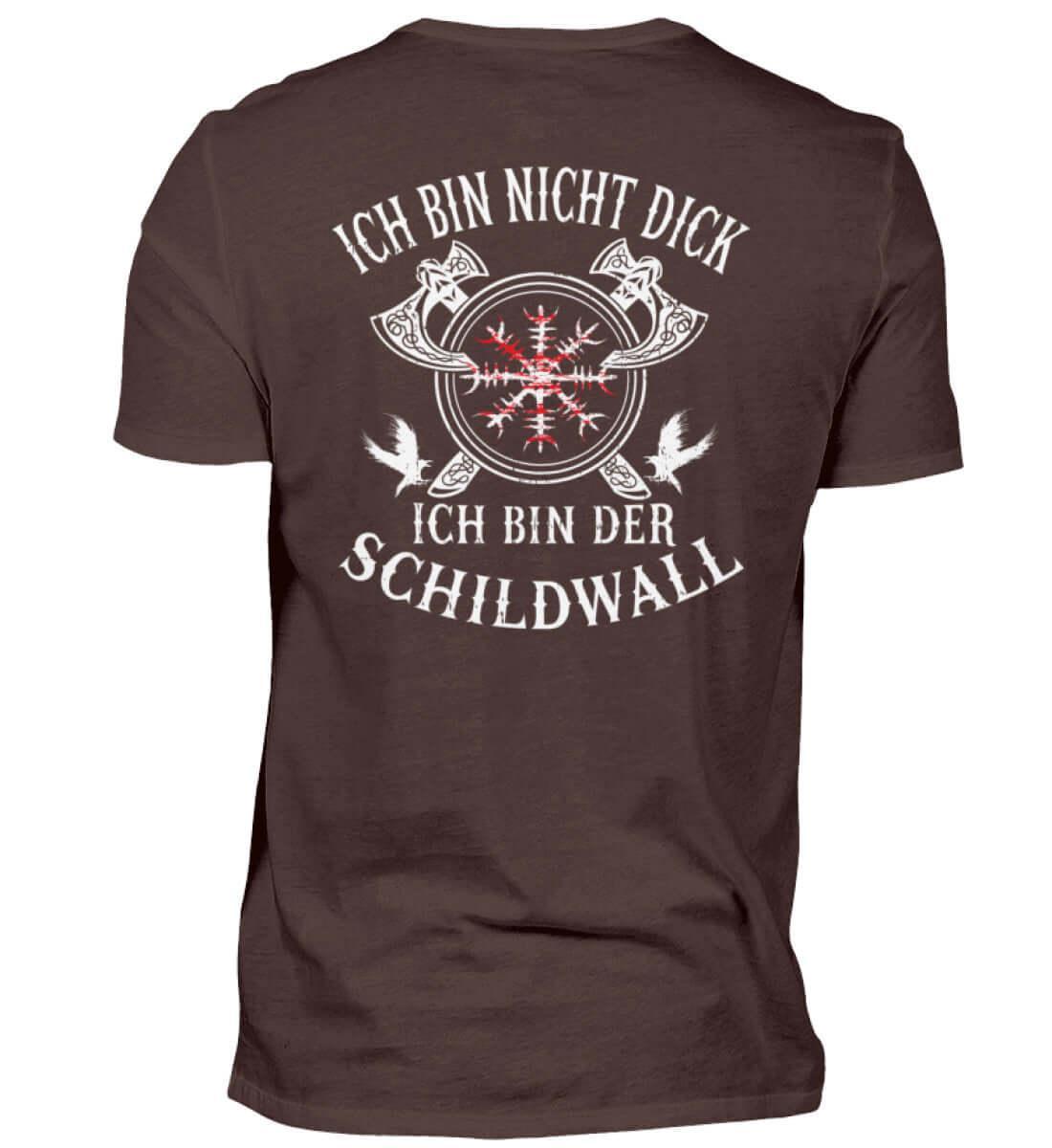 Wikinger T-Shirt 'Ich bin der Schildwall' – Stolz und Schutz mit dem Helm of Awe - Nordic Viking Wear