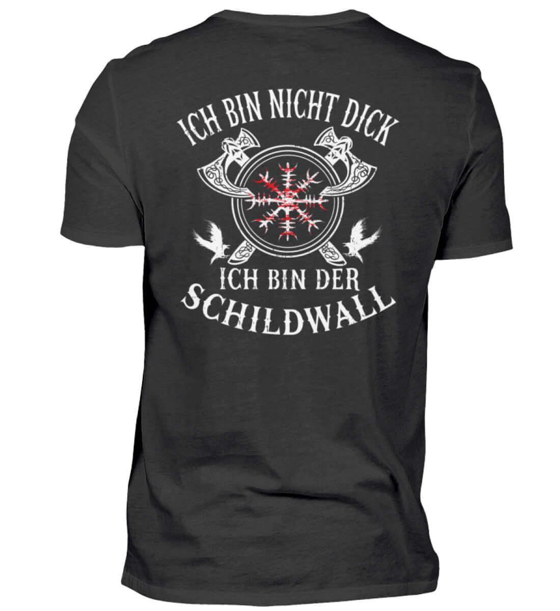 Wikinger T-Shirt 'Ich bin der Schildwall' – Stolz und Schutz mit dem Helm of Awe - Nordic Viking Wear