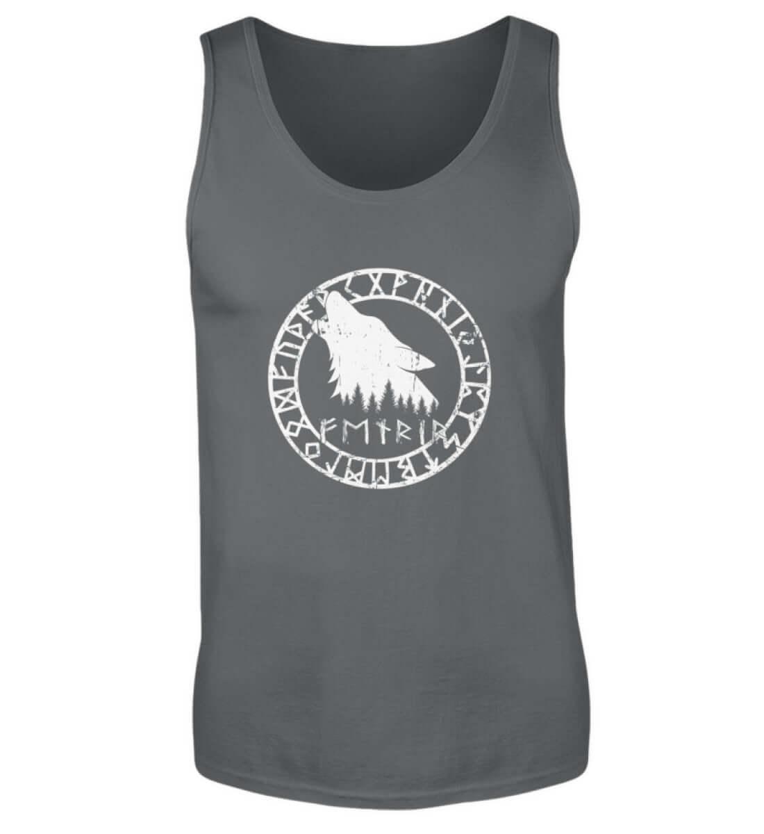 "Fenrir Runenkreis" Wikinger-Tank Top – Verkörpere die Macht des legendären Wolfs - Nordic Viking Wear