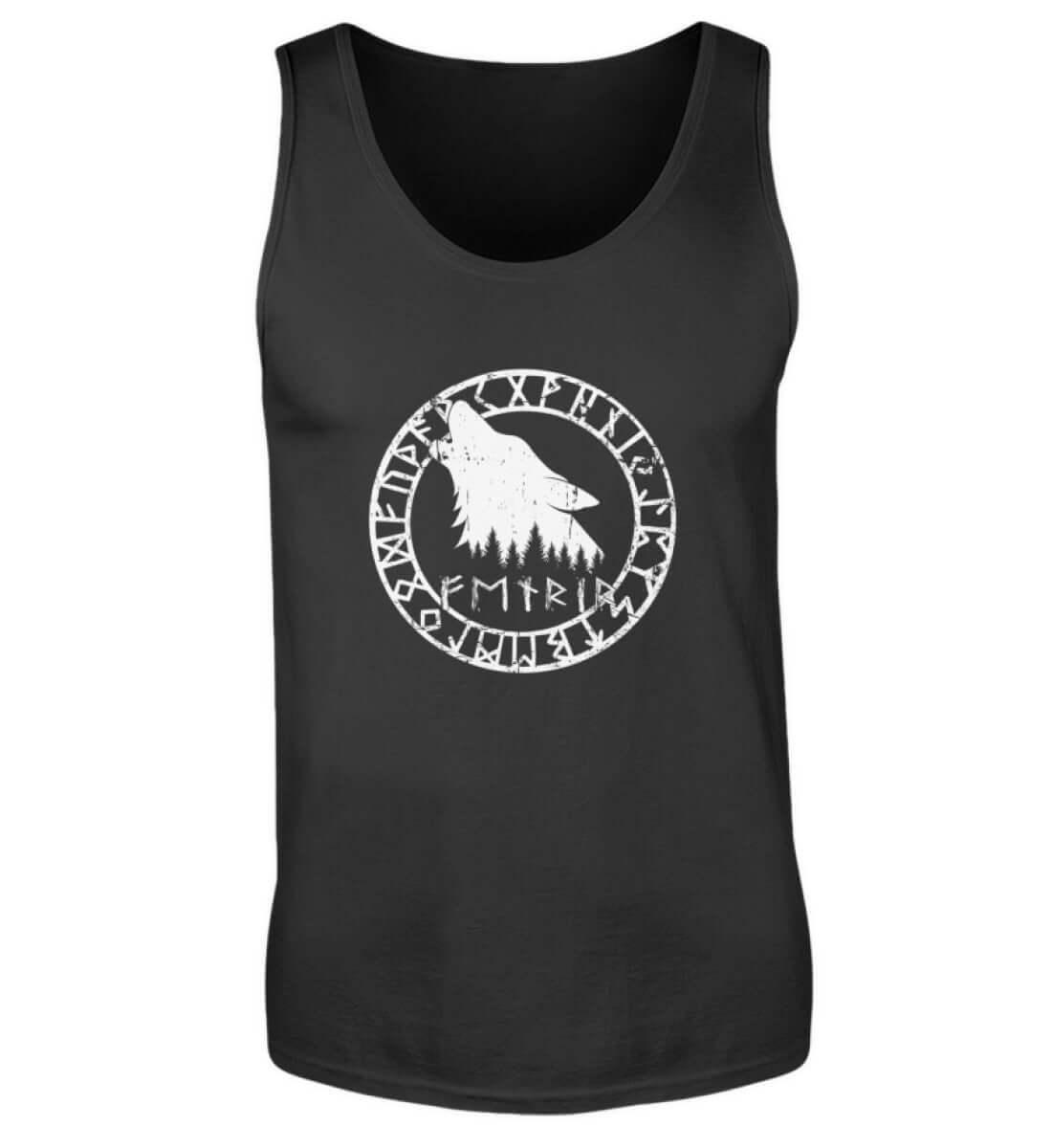 "Fenrir Runenkreis" Wikinger-Tank Top – Verkörpere die Macht des legendären Wolfs - Nordic Viking Wear