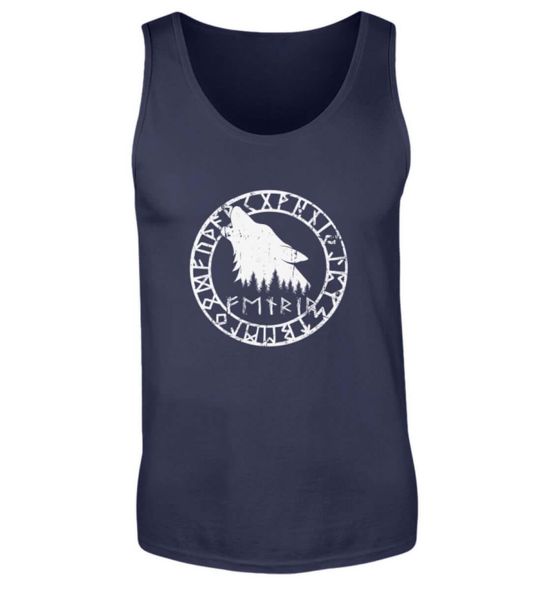 "Fenrir Runenkreis" Wikinger-Tank Top – Verkörpere die Macht des legendären Wolfs - Nordic Viking Wear