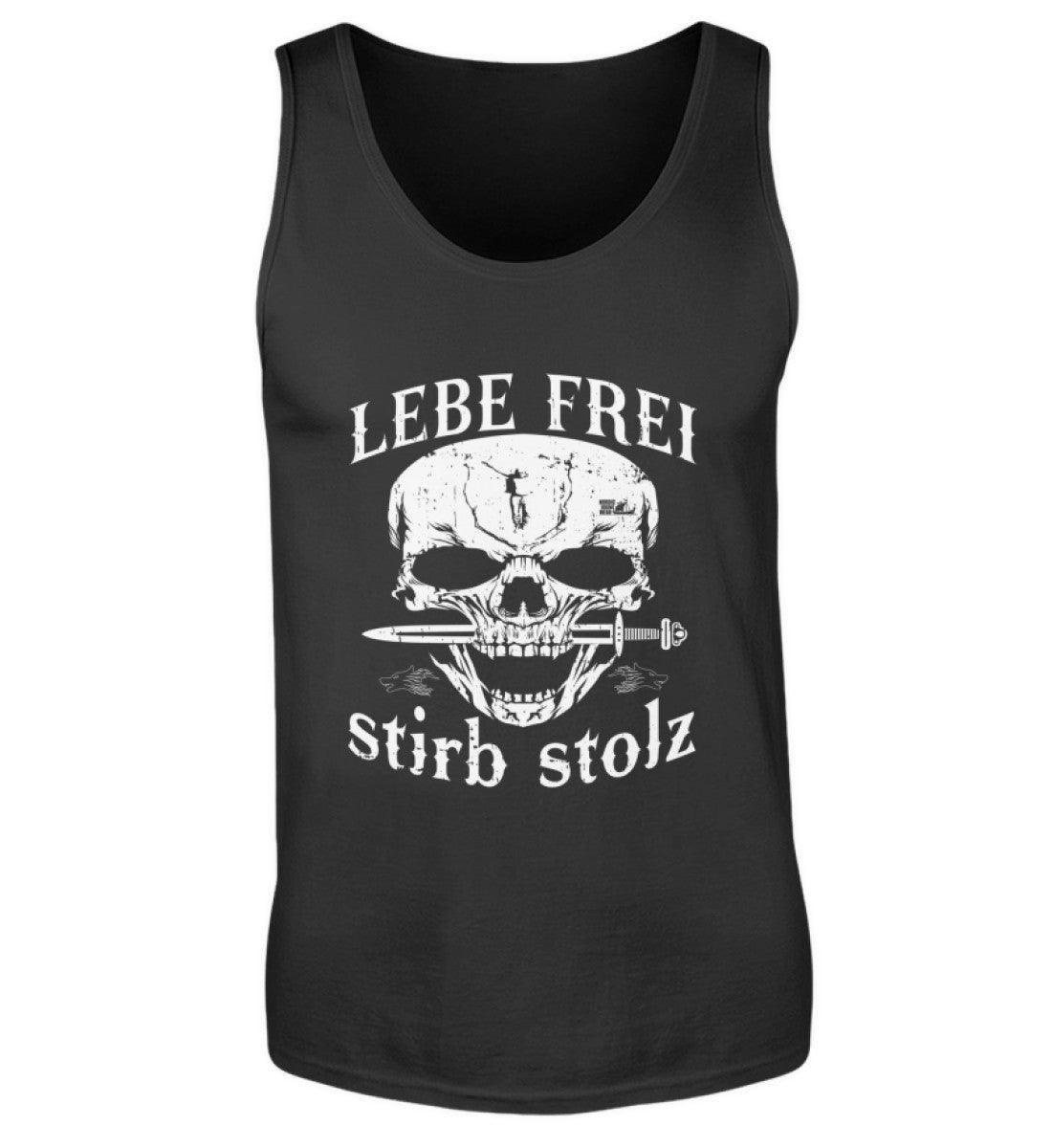 Lebe Frei, Stirb Stolz – Wikinger Tanktop mit Totenkopf und Schwert-Design - Nordic Viking Wear