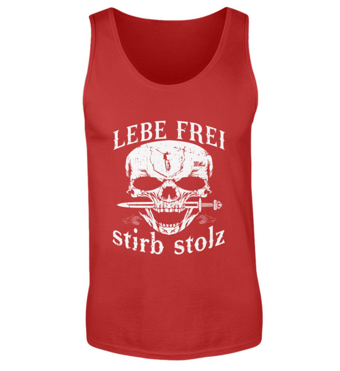 Lebe Frei, Stirb Stolz – Wikinger Tanktop mit Totenkopf und Schwert-Design - Nordic Viking Wear