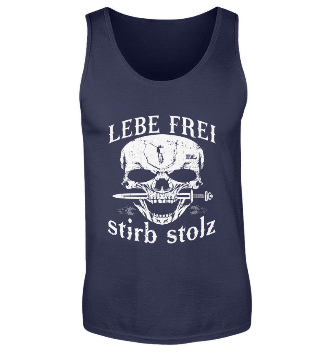 Lebe Frei, Stirb Stolz – Wikinger Tanktop mit Totenkopf und Schwert-Design - Nordic Viking Wear