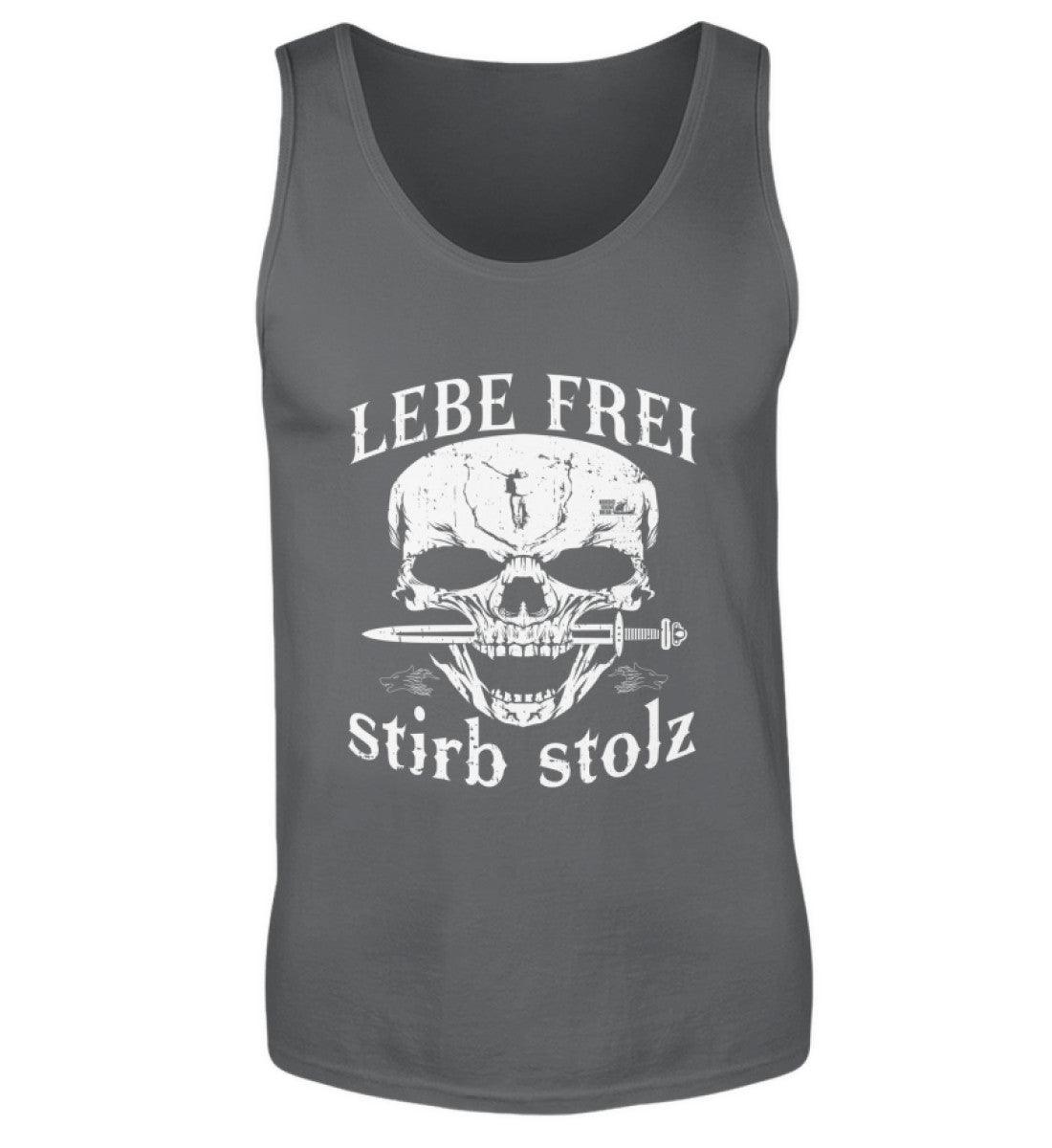 Lebe Frei, Stirb Stolz – Wikinger Tanktop mit Totenkopf und Schwert-Design - Nordic Viking Wear
