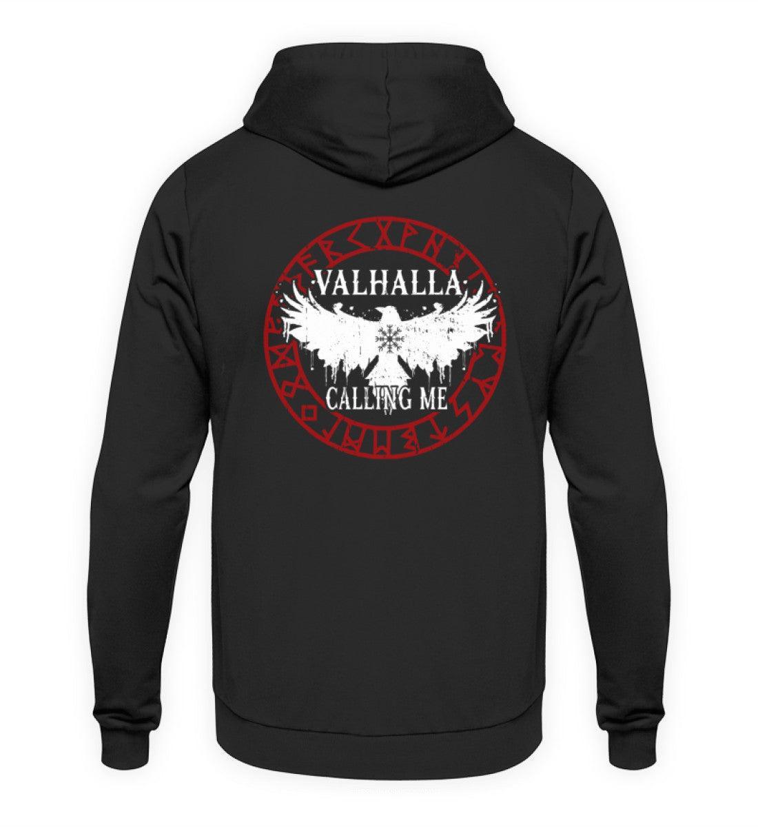Wikinger Hoodie Backprint "Ruf nach Valhalla" – Antworte dem Ruf der Ehre - Nordic Viking Wear