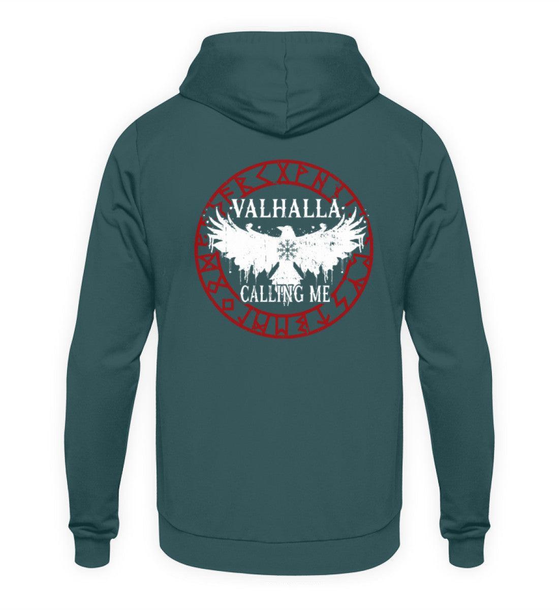 Wikinger Hoodie Backprint "Ruf nach Valhalla" – Antworte dem Ruf der Ehre - Nordic Viking Wear