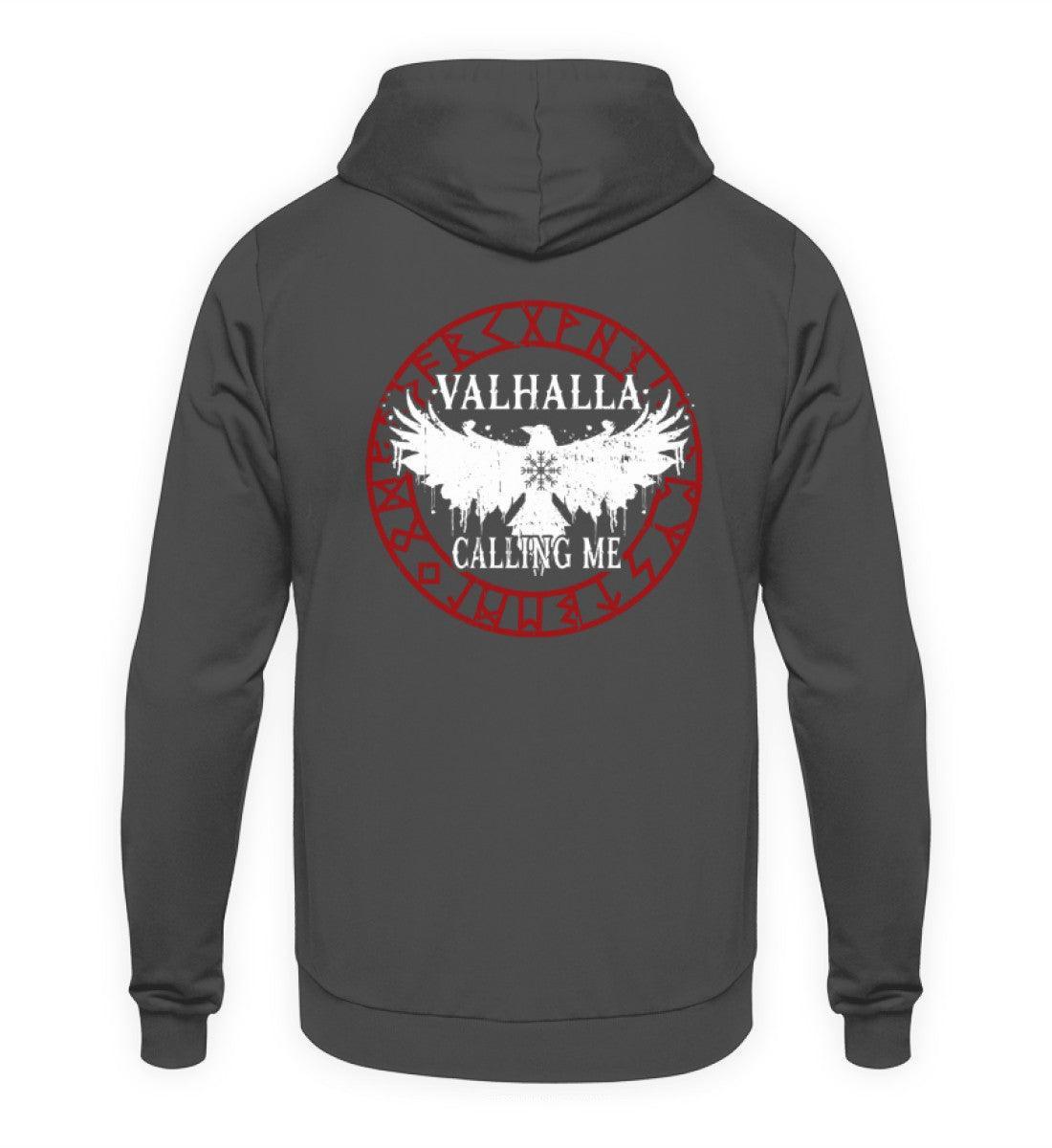 Wikinger Hoodie Backprint "Ruf nach Valhalla" – Antworte dem Ruf der Ehre - Nordic Viking Wear