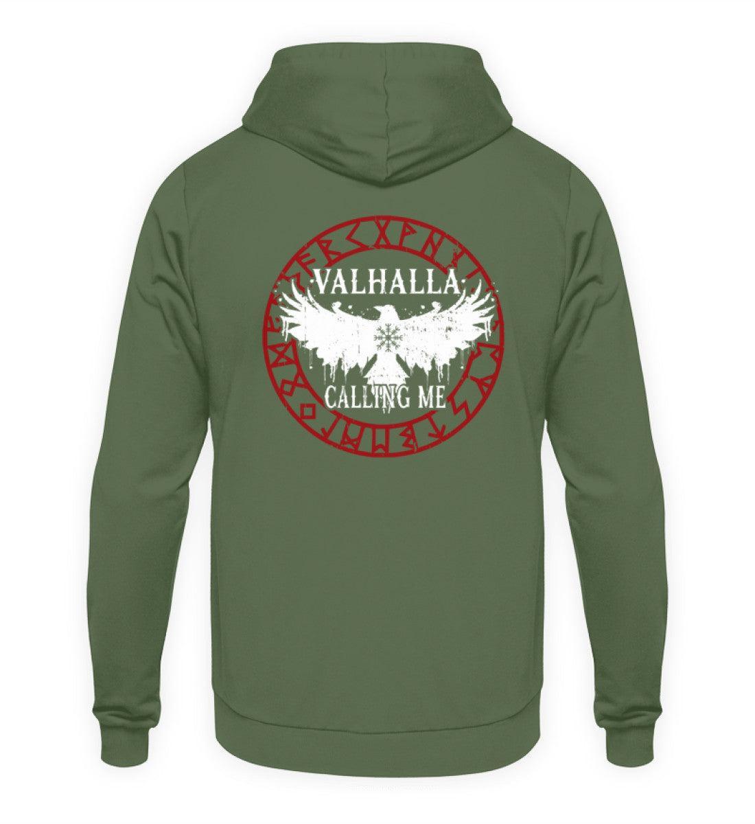 Wikinger Hoodie Backprint "Ruf nach Valhalla" – Antworte dem Ruf der Ehre - Nordic Viking Wear