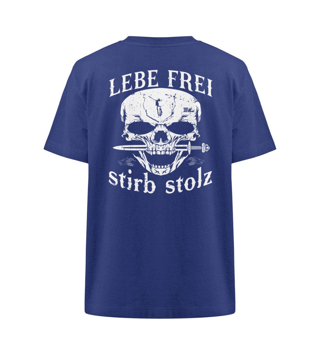 Lebe Frei, Stirb Stolz – Wikinger Oversized Shirt mit Totenkopf und Schwert-Design - Nordic Viking Wear