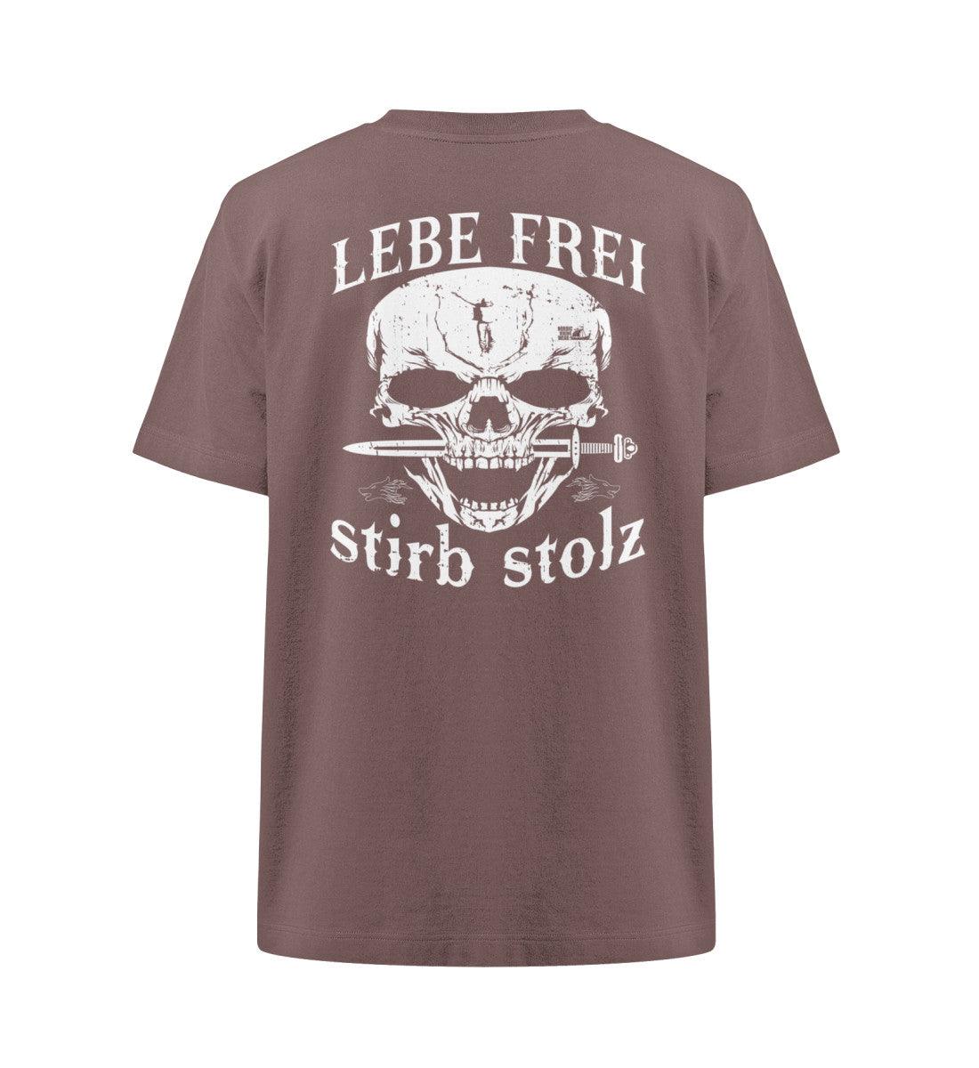 Lebe Frei, Stirb Stolz – Wikinger Oversized Shirt mit Totenkopf und Schwert-Design - Nordic Viking Wear