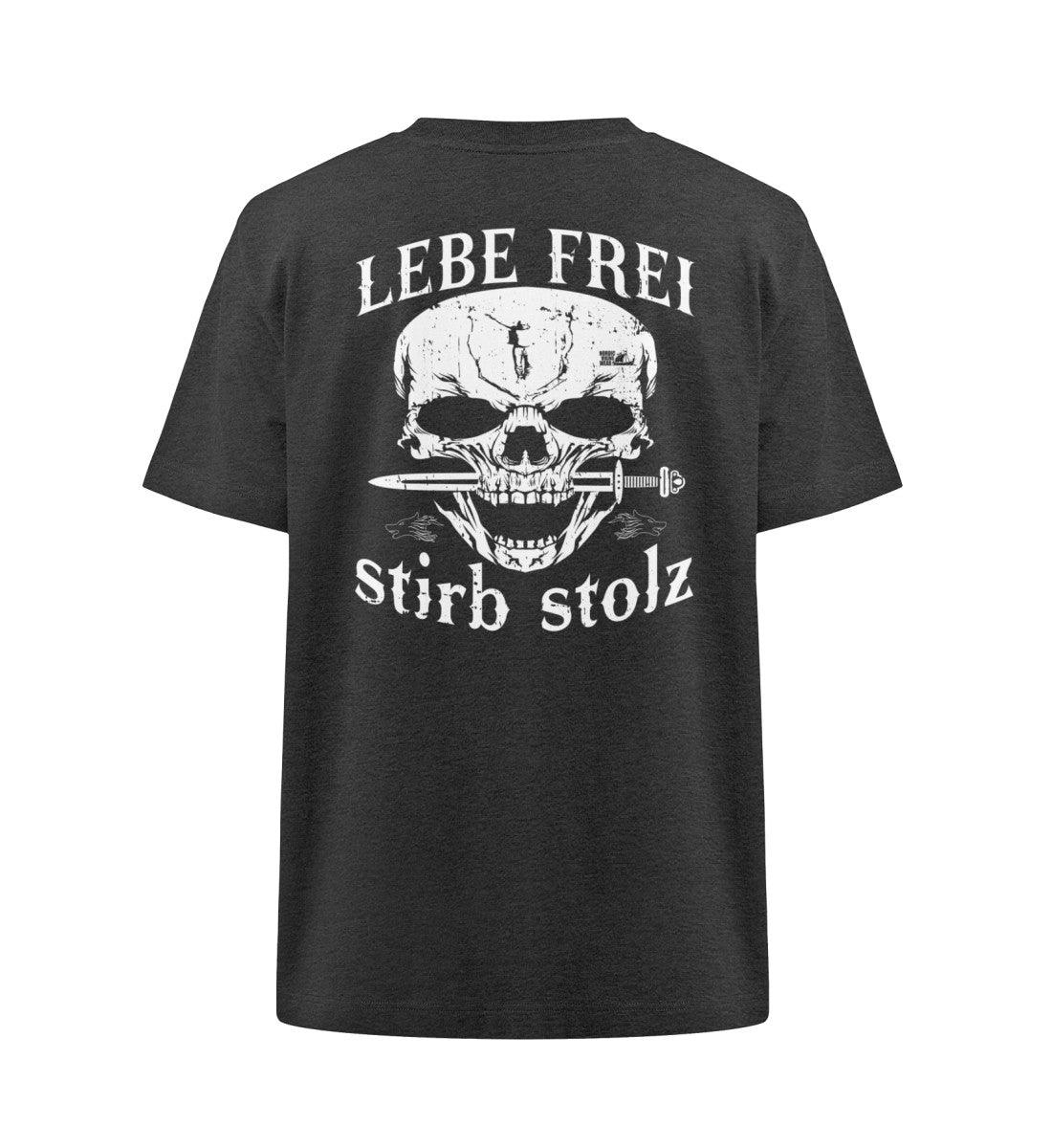 Lebe Frei, Stirb Stolz – Wikinger Oversized Shirt mit Totenkopf und Schwert-Design - Nordic Viking Wear