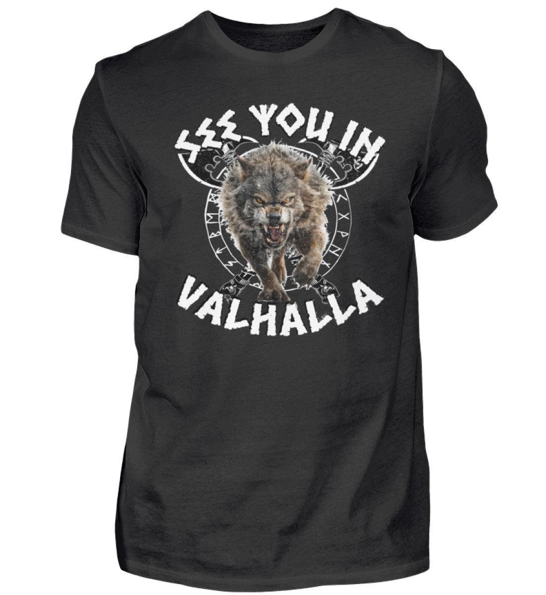 See You In Valhalla Wolf - Männer Premiumshirt - Nordic Viking Wear