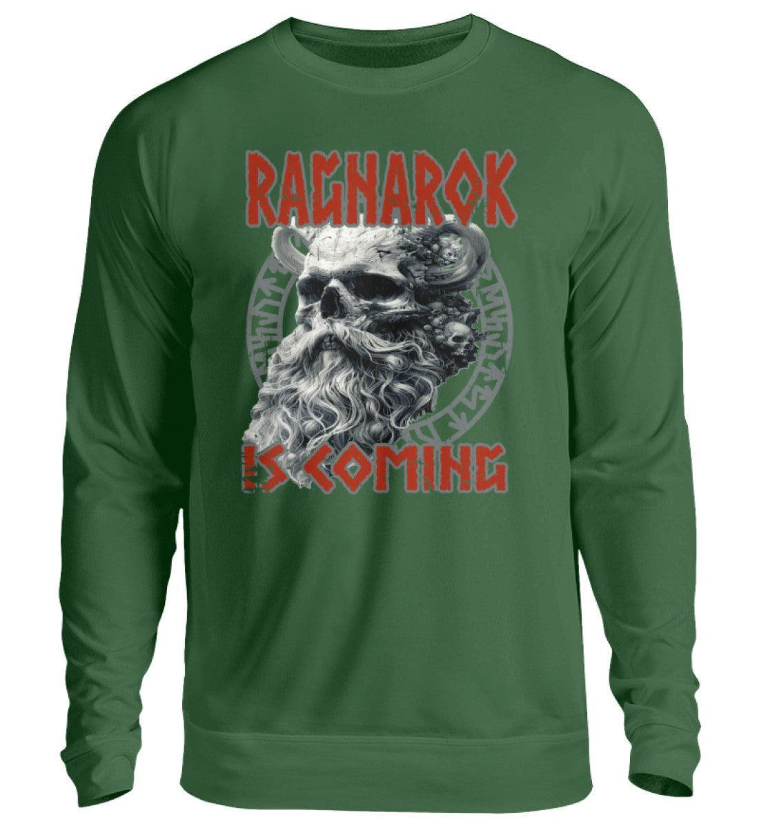 Wikinger-Sweatshirt "Ragnarok is Coming" – Nordische Mythologie, Krieger-Skull-Design - Nordic Viking Wear