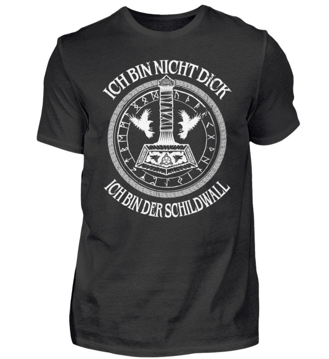 Lustiges Wikinger Shirt "Ich bin nicht dick, ich bin der Schildwall" 3.0 - Nordic Viking Wear
