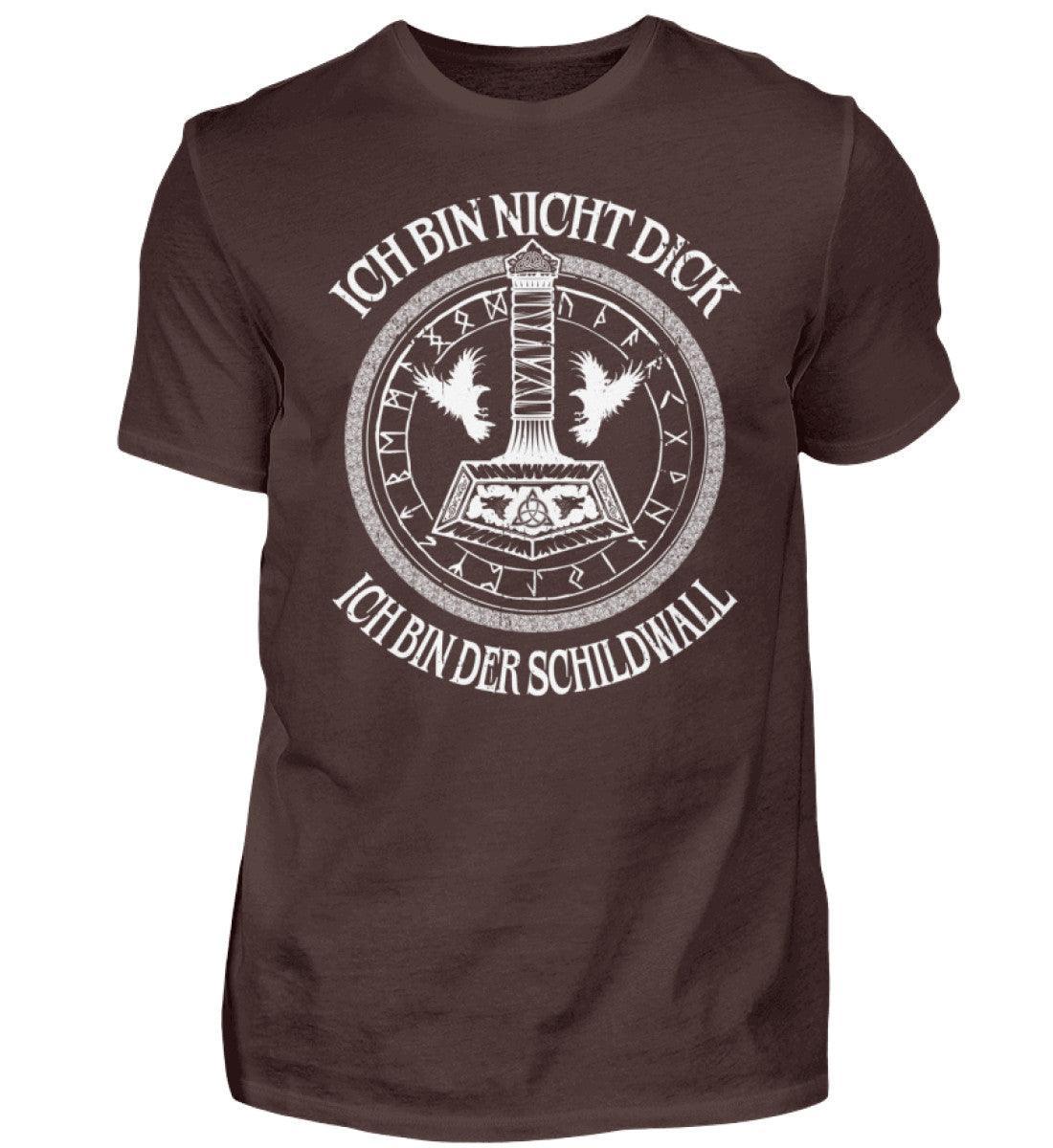 Lustiges Wikinger Shirt "Ich bin nicht dick, ich bin der Schildwall" 3.0 - Nordic Viking Wear