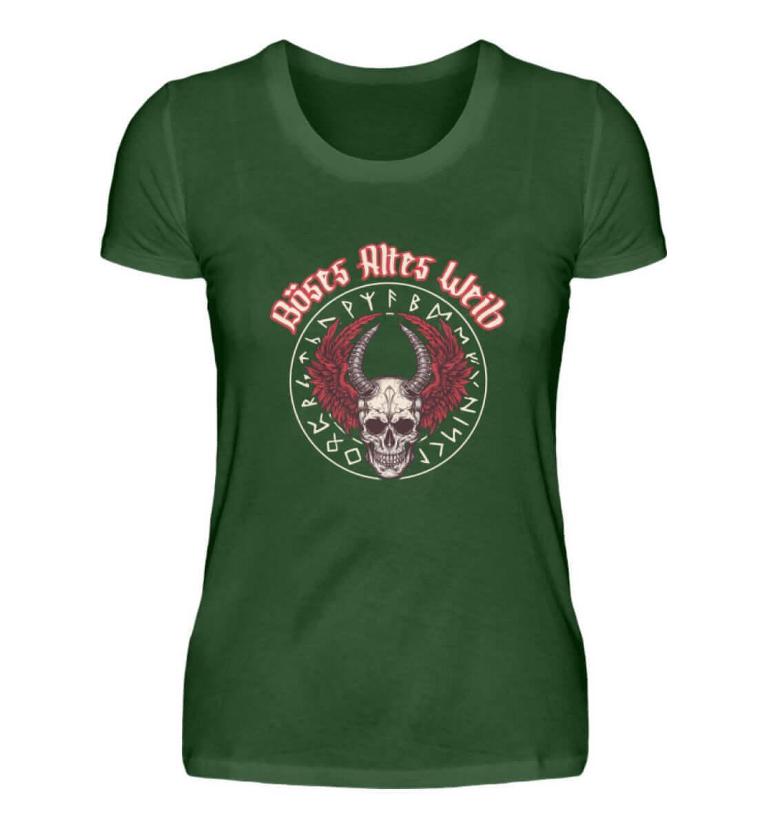 Schildmaid Premiumshirt 'Böses Altes Weib' – Walkürenflügel und Runenmacht - Nordic Viking Wear