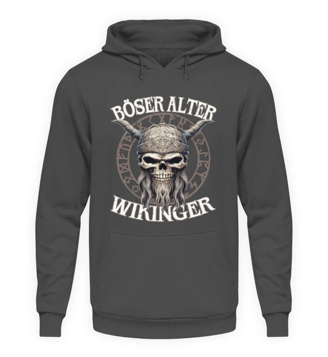 "Böser Alter Wikinger" Hoodie – Humorvolles Design für Nordische Krieger - Nordic Viking Wear
