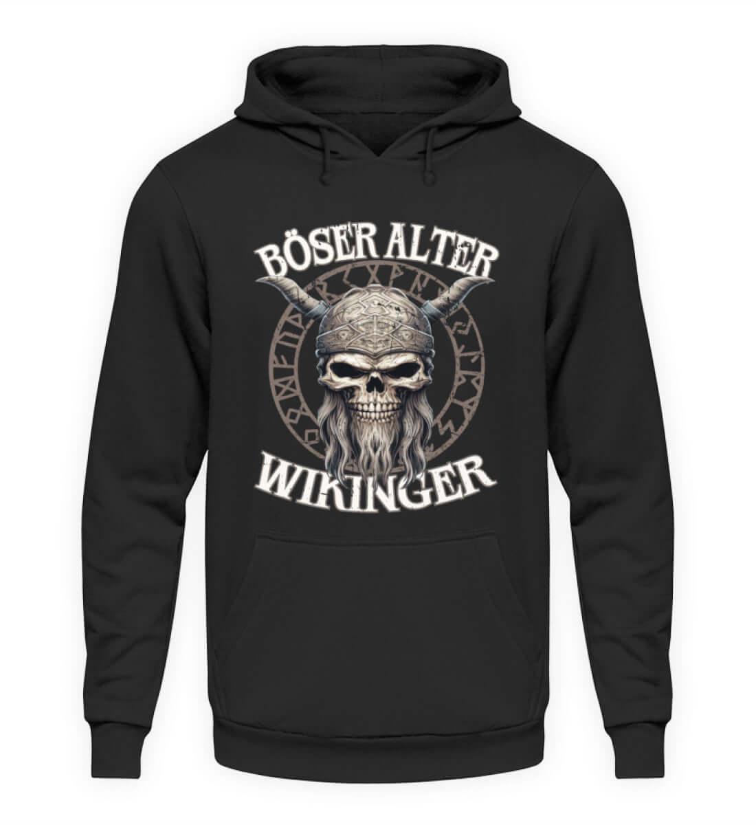 "Böser Alter Wikinger" Hoodie – Humorvolles Design für Nordische Krieger - Nordic Viking Wear