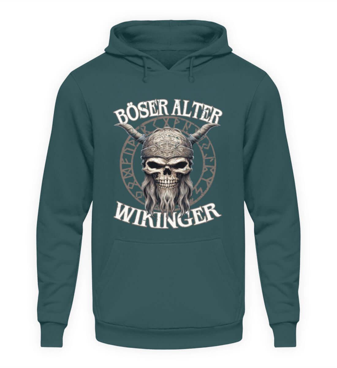"Böser Alter Wikinger" Hoodie – Humorvolles Design für Nordische Krieger - Nordic Viking Wear
