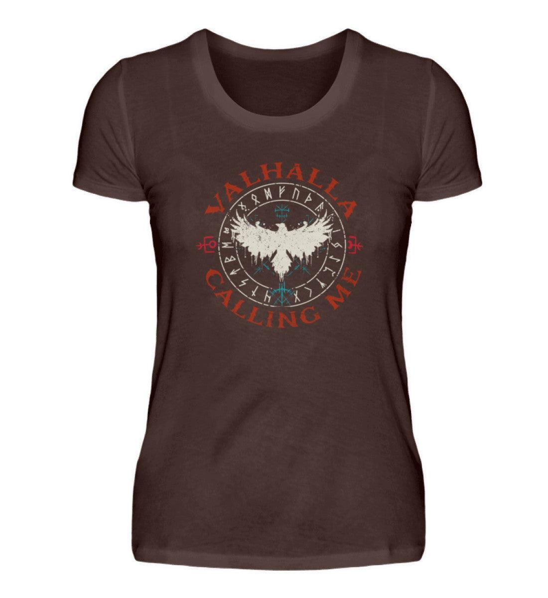 Schildmaiden Damen Premium T-Shirt – "Valhalla Calling Me" Design - Nordic Viking Wear