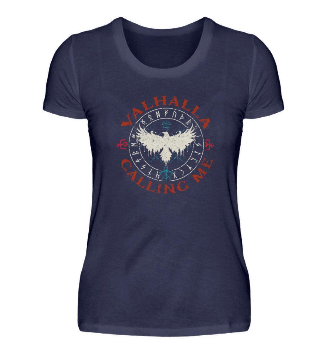 Schildmaiden Damen Premium T-Shirt – "Valhalla Calling Me" Design - Nordic Viking Wear