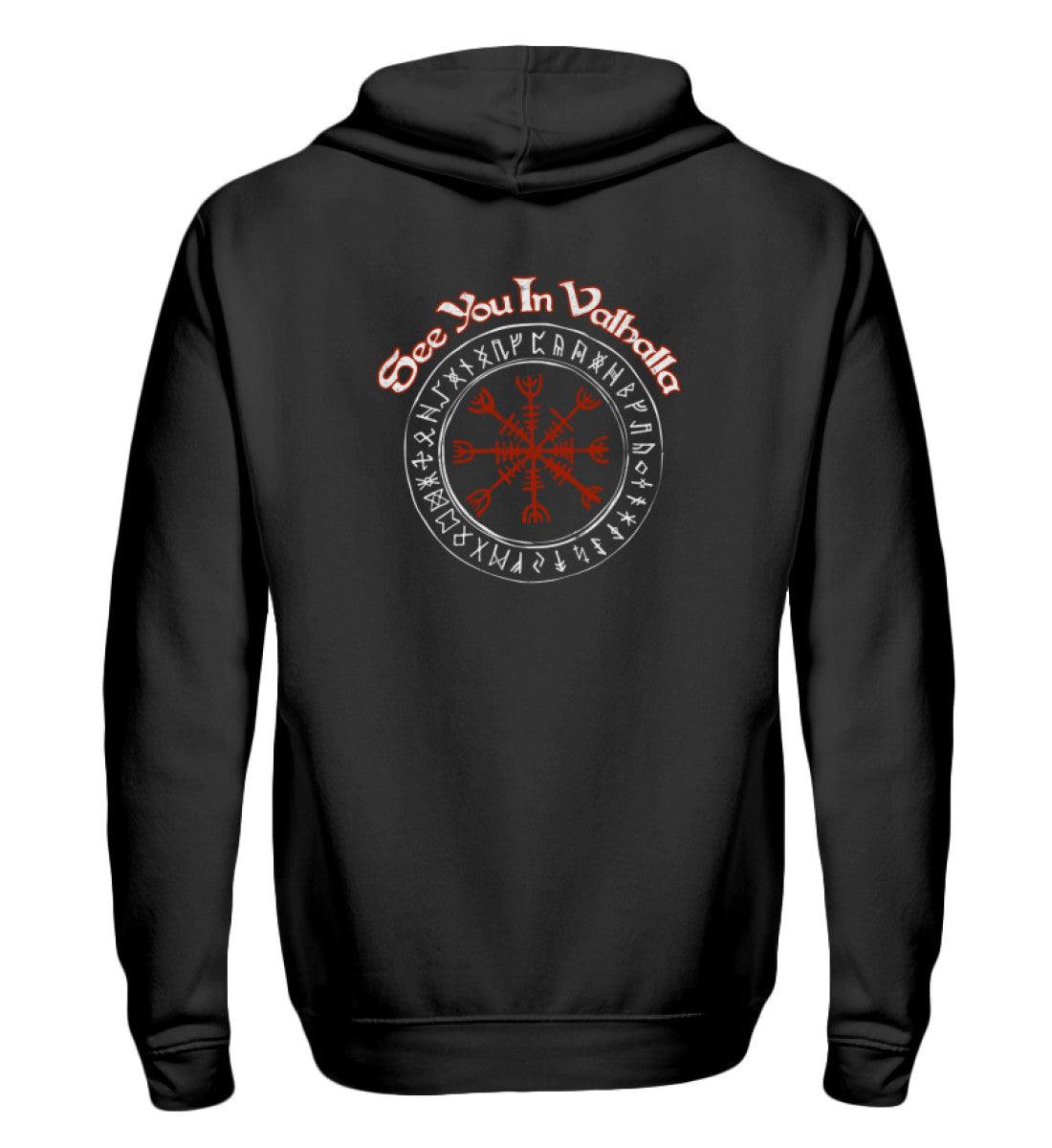 🔥 Zipp-Hoodie "See You In Valhalla" – Perfekt für Wikinger & Krieger! 🔥 - Nordic Viking Wear