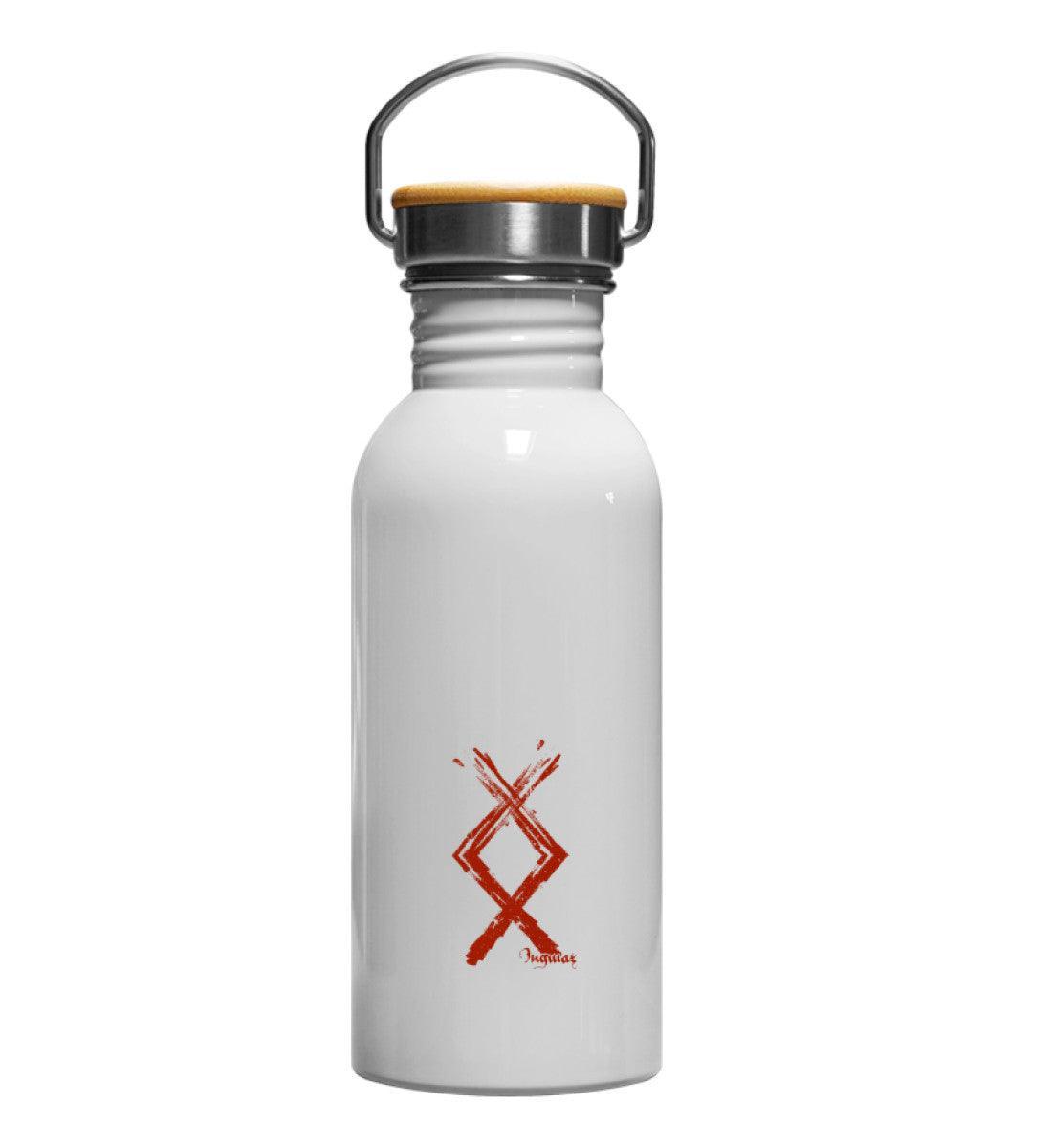 Rune Ingwaz Edelstahl Trinkflasche - Nordic Viking Wear