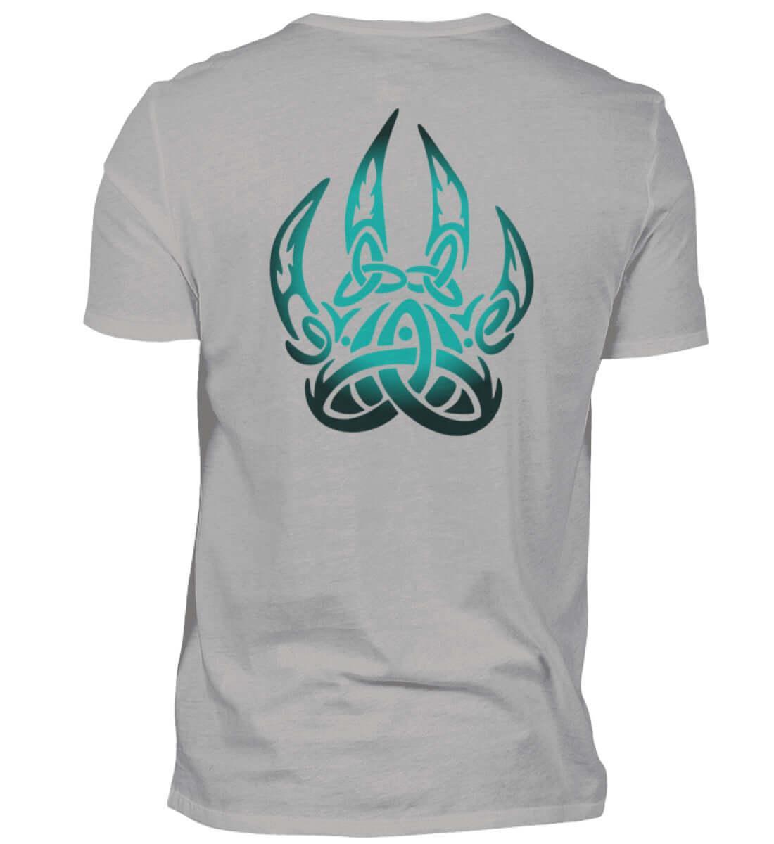 Wikinger-Premiumshirt – Berserker Symbol mit nordischem Knotenmotiv Backprint - Nordic Viking Wear