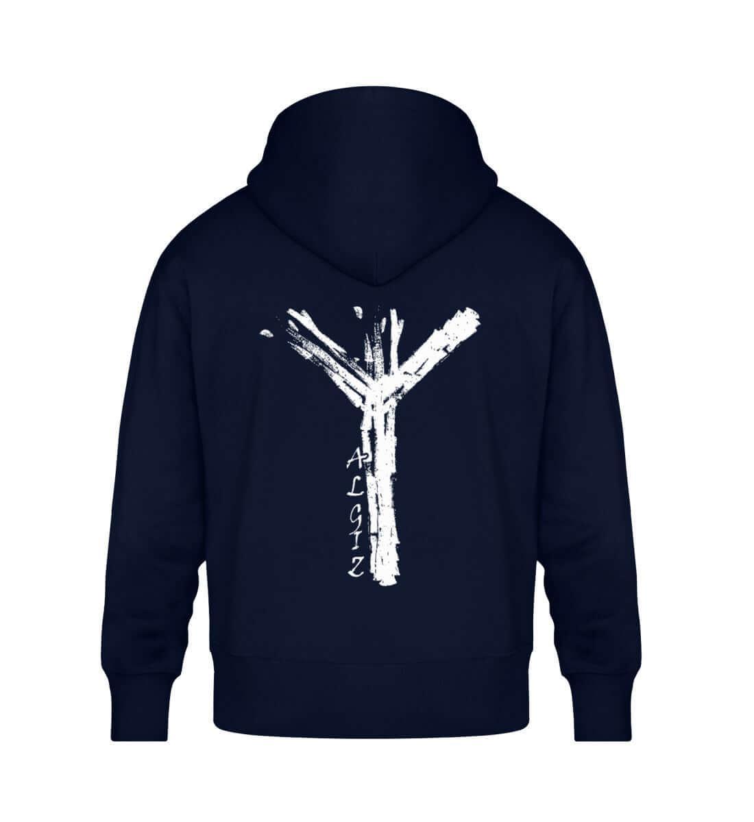 Wikinger Heavy oversized Hoodie Algiz Rune - Unisex Oversized Organic Hoodie - Nordic Viking Wear