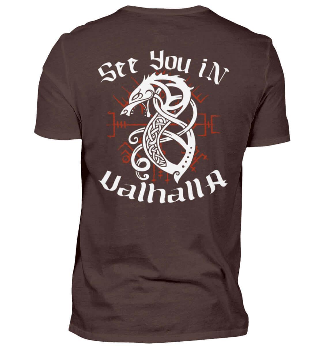 "Fenrir’s Oath" Wikinger-Shirt – "See You in Valhalla" - Nordic Viking Wear