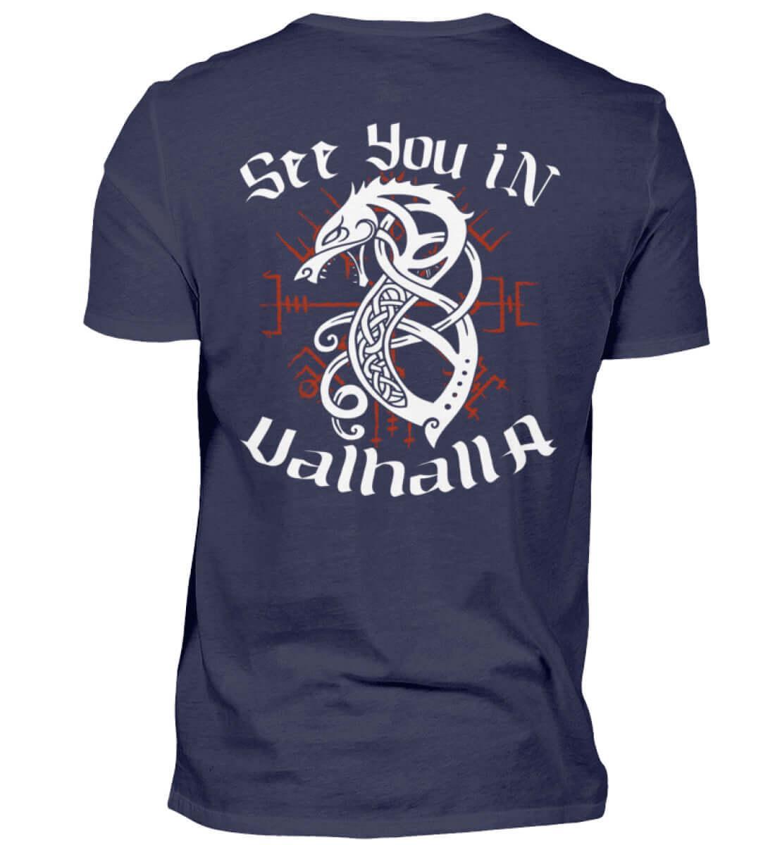 "Fenrir’s Oath" Wikinger-Shirt – "See You in Valhalla" - Nordic Viking Wear