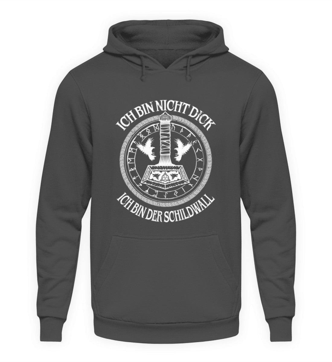 Lustiges Wikinger Hoodie "Ich bin nicht dick, ich bin der Schildwall" 3.0 - Nordic Viking Wear