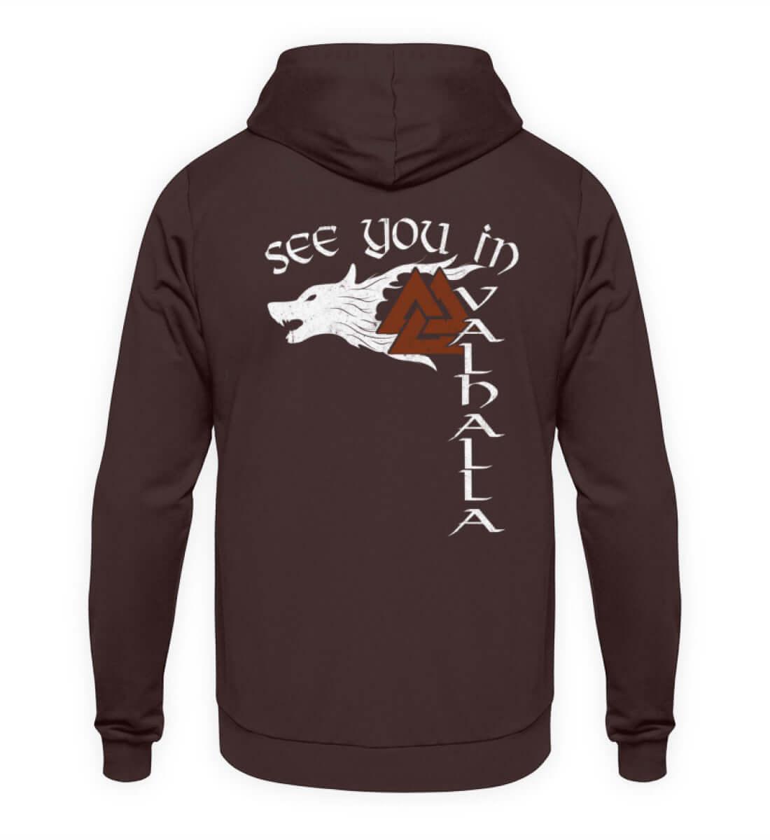 Fenris & Valknut: Das Erbe der Wikinger - Front und Rückendruck Hoodie mit mythischer Kraft - Nordic Viking Wear