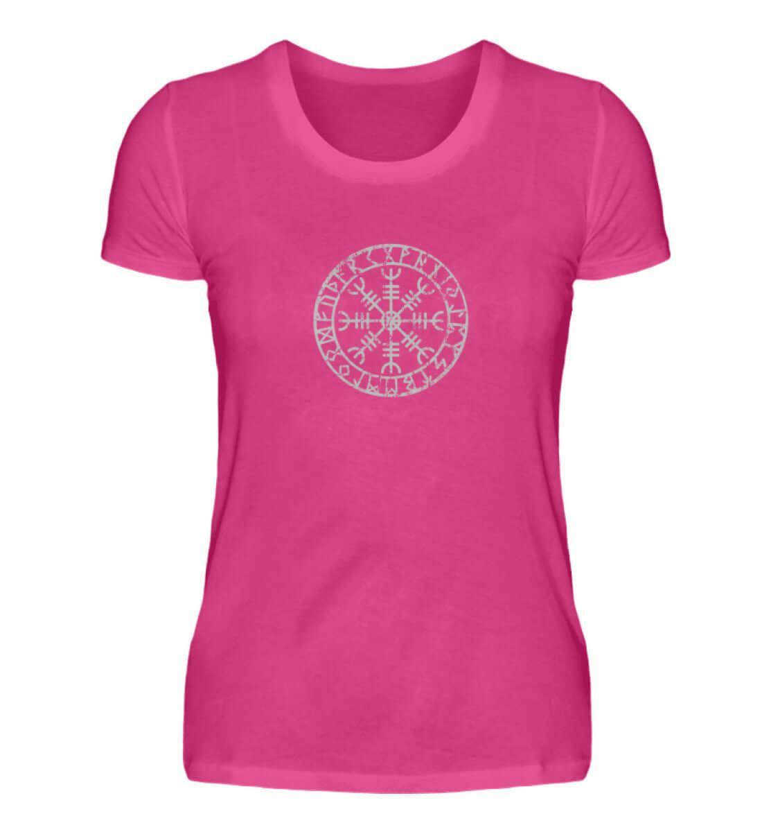 "Aegishjalmur Helm of Awe" Schildmaiden Premiumshirt – Schutz und Macht in Runenform - Nordic Viking Wear