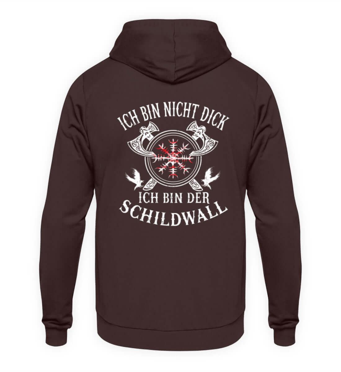 Wikinger Hoodie 'Ich bin der Schildwall' – Stolz und Schutz mit dem Helm of Awe - Nordic Viking Wear
