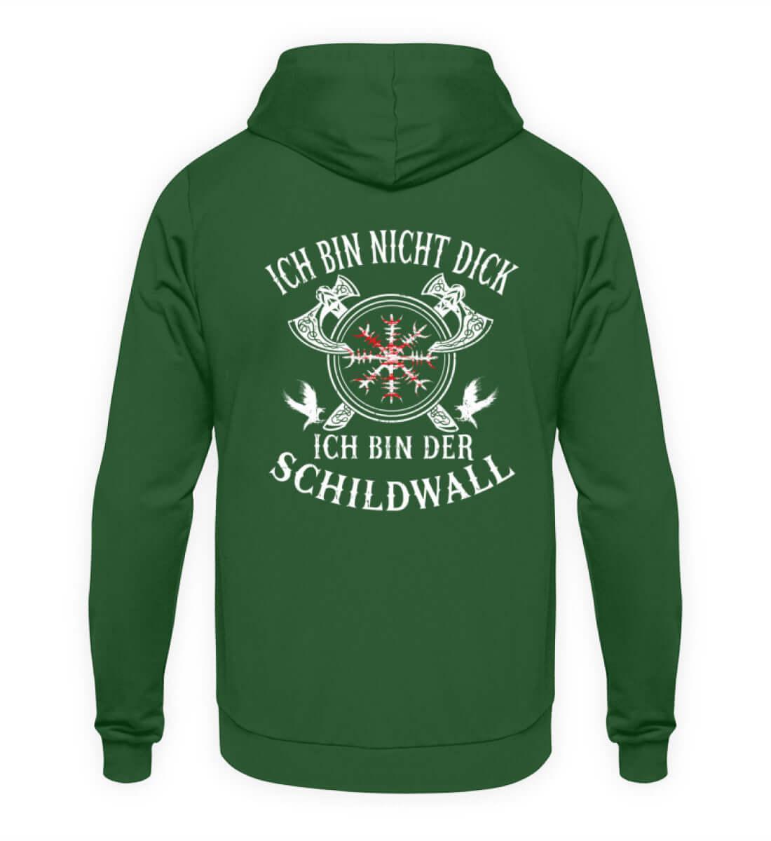 Wikinger Hoodie 'Ich bin der Schildwall' – Stolz und Schutz mit dem Helm of Awe - Nordic Viking Wear