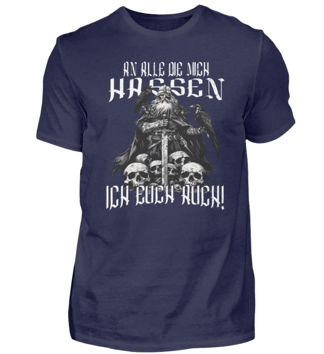 Wikinger-Humor Premiumshirt – 'An Alle Die Mich Hassen, Ich Euch Auch! - Nordic Viking Wear