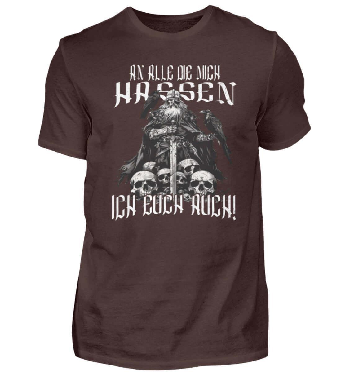 Wikinger-Humor Premiumshirt – 'An Alle Die Mich Hassen, Ich Euch Auch! - Nordic Viking Wear