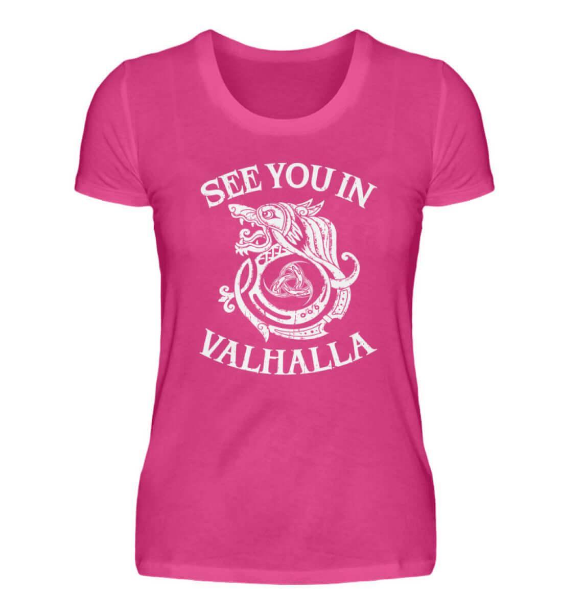 "See You in Valhalla" Damen Premium T-Shirt – Nordische Eleganz trifft auf Tapferkeit - Nordic Viking Wear