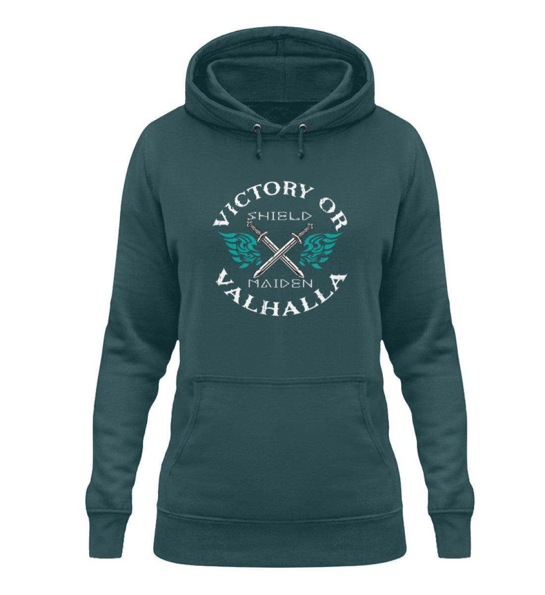 Schildmaiden Victory Or Valhalla Hoodie - Damen Hoodie - Nordic Viking Wear