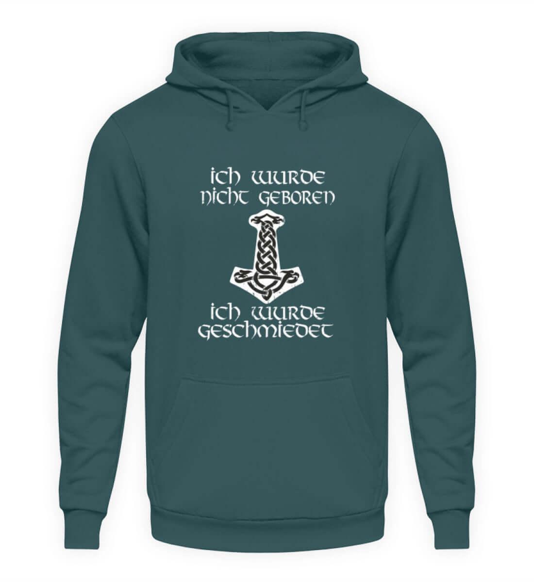 Wikinger Hoodie Ich wurde nicht Geboren - Unisex Kapuzenpullover Hoodie - Nordic Viking Wear